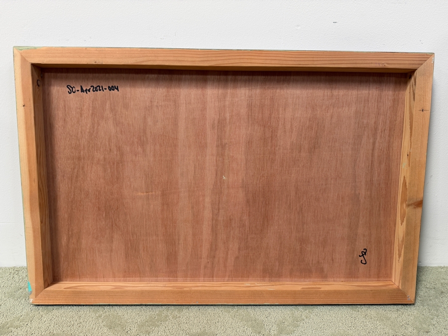 Santos Orellana (B. 1974, American) Original Acrylic Painting On Plywood Signed Verso 'The Art Of Santos' Urban Pop Artwork 36' X 24' With Substantial Hand Painted Wooden Frame SO-APR2021-004 Estimate $1,300-$1,700 [Photo 4]