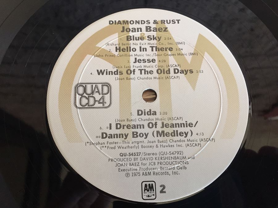 Joan Baez ‎- Diamonds & Rust - A&M Records ‎- QU-54527 - Quadraphonic - CD-4 [Photo 6]