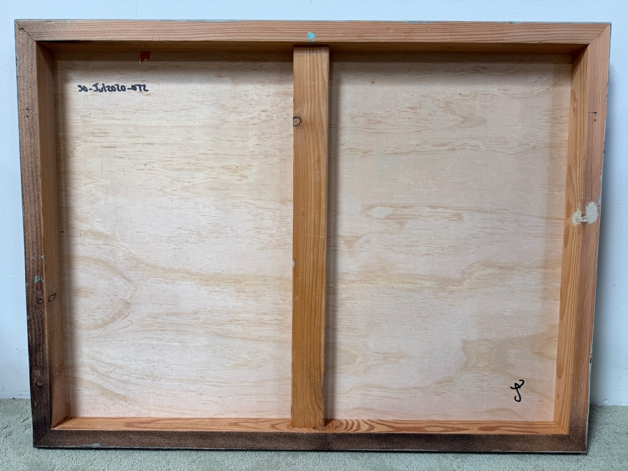 Santos Orellana (B. 1974, American) Original Acrylic Painting On Plywood Signed Verso 'The Art Of Santos' Urban Pop Artwork 36' X 24' With Substantial Hand Painted Wooden Frame SO-JUL 2020-072 Estimate $1,300-$1,700 [Photo 5]