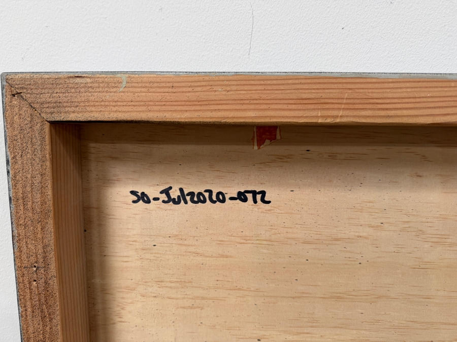 Santos Orellana (B. 1974, American) Original Acrylic Painting On Plywood Signed Verso 'The Art Of Santos' Urban Pop Artwork 36' X 24' With Substantial Hand Painted Wooden Frame SO-JUL 2020-072 Estimate $1,300-$1,700 [Photo 6]