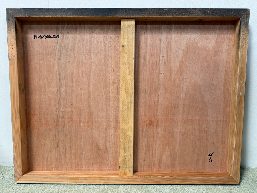 Santos Orellana (B. 1974, American) Original Acrylic Painting On Plywood Signed Verso 'The Art Of Santos' Urban Pop Artwork 36' X 24' With Substantial Hand Painted Wooden Frame SO-JUL 2020-068 Estimate $1,300-$1,700 [Photo 4]