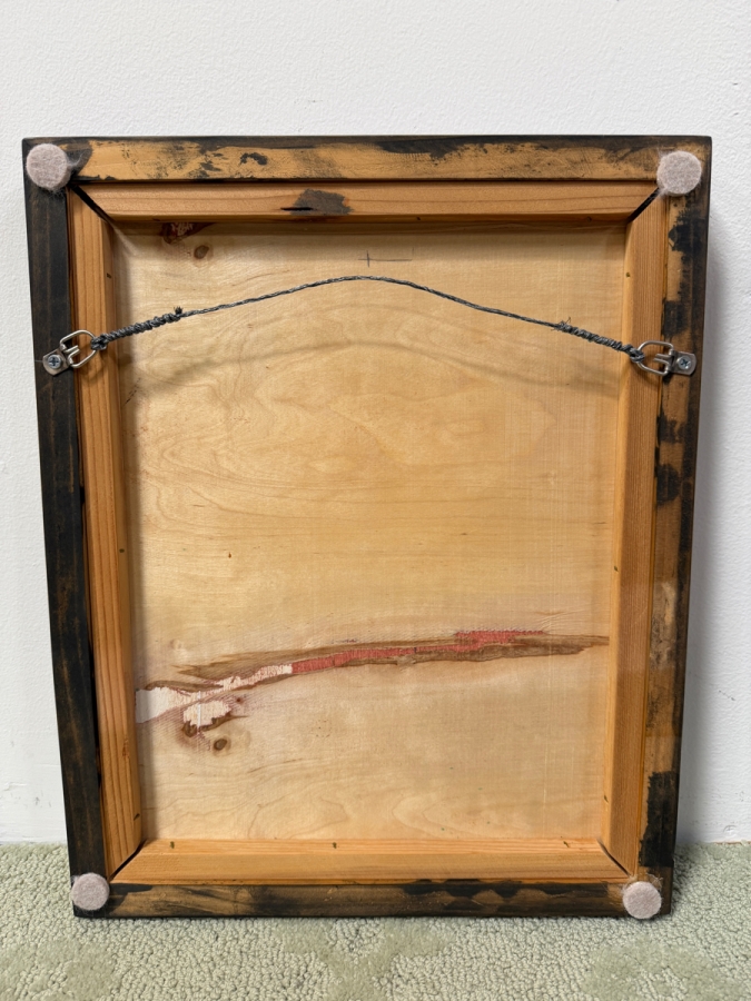 Santos Orellana (B. 1974, American) Original Acrylic Painting On Plywood Signed Bottom Left 'The Art Of Santos' Urban Pop Artwork 10' X 13' With Substantial Hand Painted Wooden Frame 13' X 16' Estimate $200-$250 [Photo 5]
