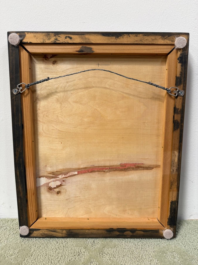 Santos Orellana (B. 1974, American) Original Acrylic Painting On Plywood Signed Bottom Left 'The Art Of Santos' Urban Pop Artwork 10' X 13' With Substantial Hand Painted Wooden Frame 13' X 16' Estimate $200-$250 [Photo 6]