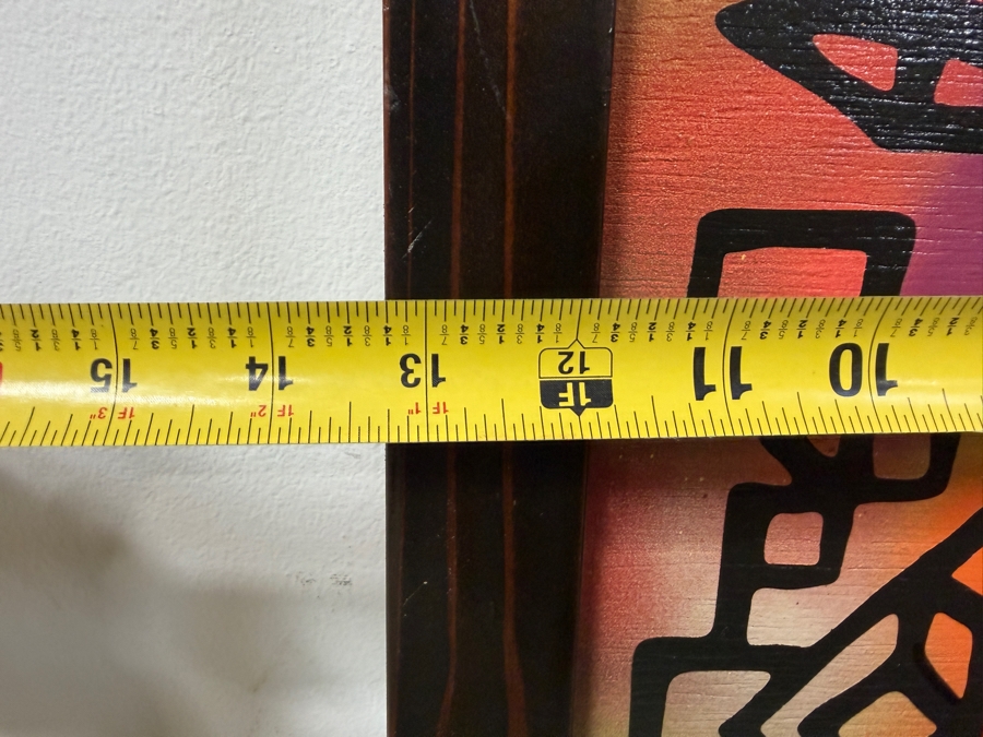 Santos Orellana (B. 1974, American) Original Acrylic Painting On Plywood Signed Bottom Right 'The Art Of Santos' Urban Pop Artwork 10' X 13' With Substantial Hand Painted Wooden Frame 13' X 16' Simetria #10 Estimate $200-$250 [Photo 8]