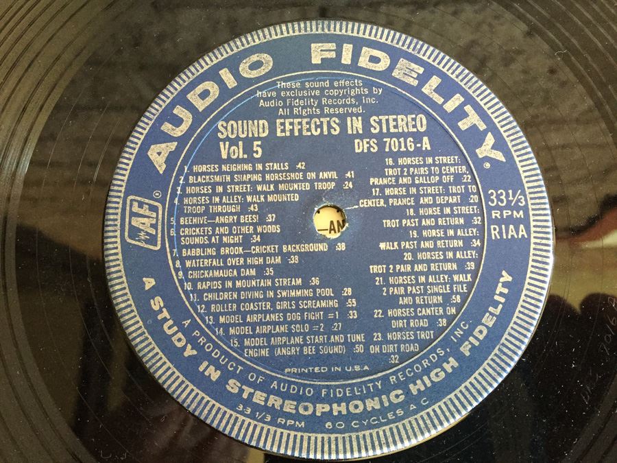 Sound Effects, Volume 5 - Audio Fidelity ‎- DFS 7016 [Photo 6]
