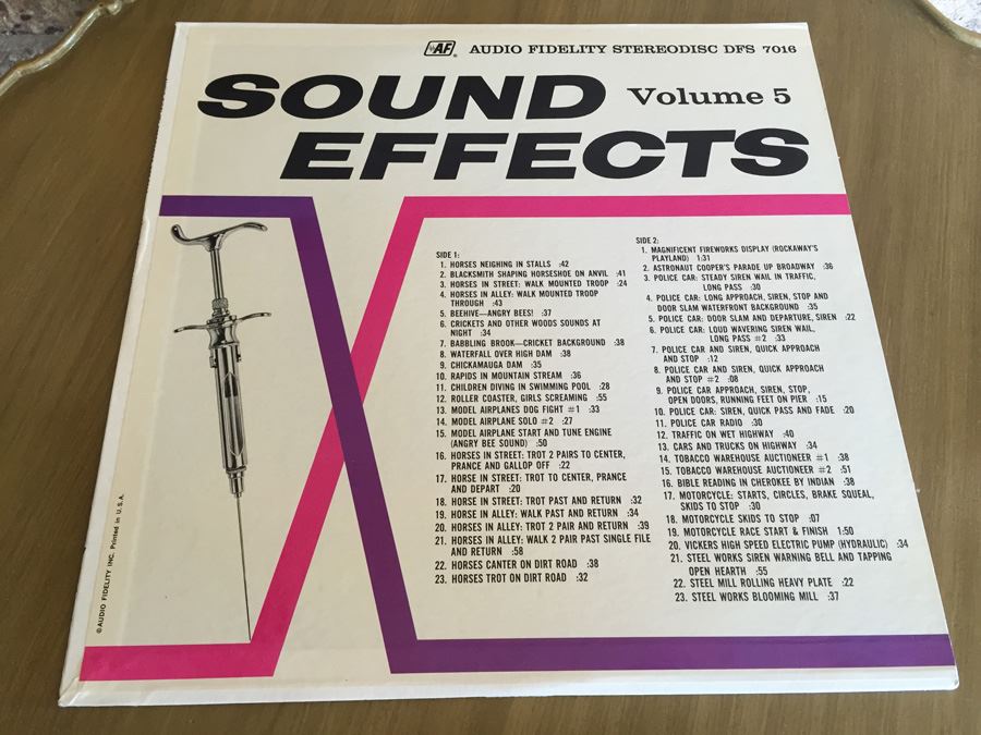 Sound Effects, Volume 5 - Audio Fidelity ‎- DFS 7016