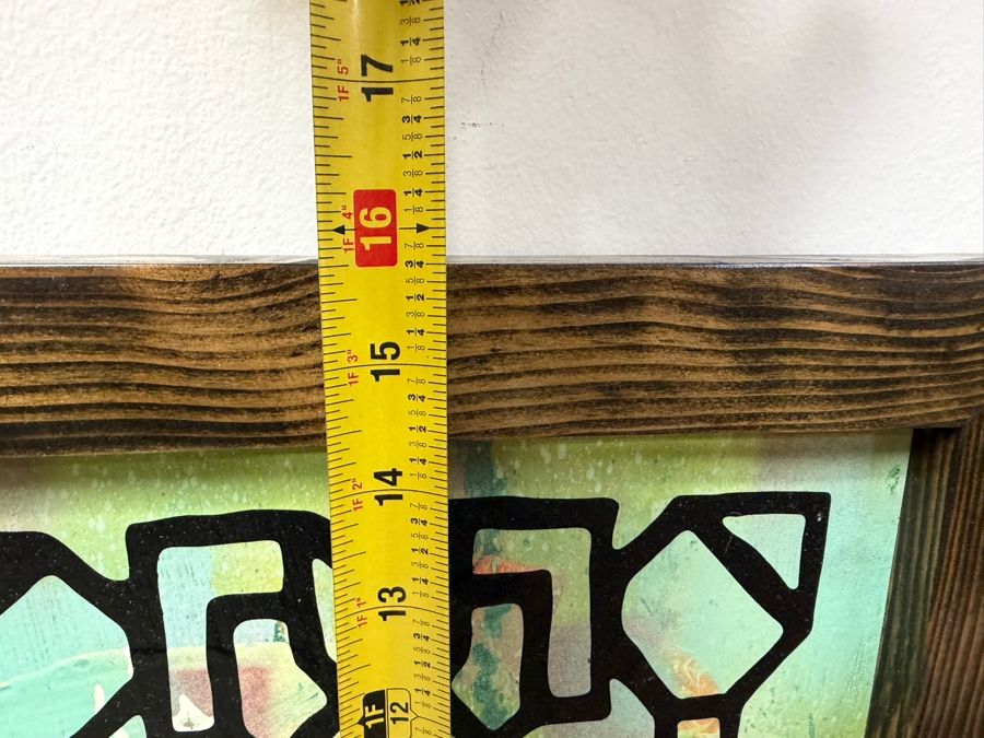 Santos Orellana (B. 1974, American) Original Acrylic Painting On Plywood Signed Bottom Right 'The Art Of Santos' Urban Pop Artwork 10' X 13' With Substantial Hand Painted Wooden Frame 13' X 16' Estimate $200-$250  [Photo 10]