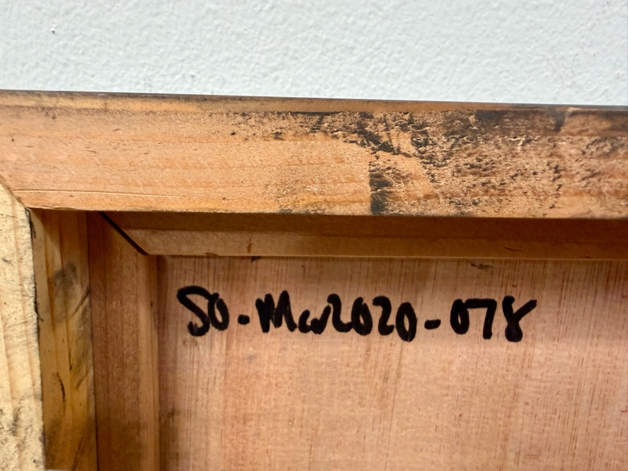 Santos Orellana (B. 1974, American) Original Acrylic Painting On Plywood Signed Verso 'The Art Of Santos' Urban Pop Artwork 7' X 9' With Substantial Hand Painted Wooden Frame  10' X 12' SO-MAR2020-078 Estimate $100-$125 [Photo 5]