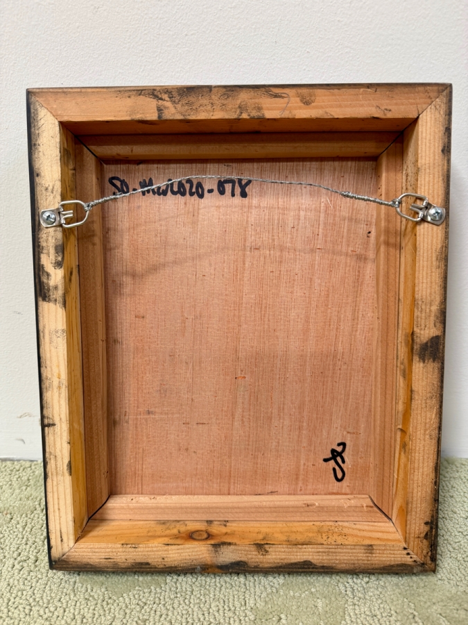 Santos Orellana (B. 1974, American) Original Acrylic Painting On Plywood Signed Verso 'The Art Of Santos' Urban Pop Artwork 7' X 9' With Substantial Hand Painted Wooden Frame  10' X 12' SO-MAR2020-078 Estimate $100-$125 [Photo 4]