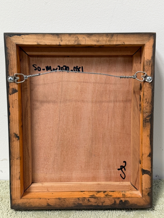 Santos Orellana (B. 1974, American) Original Acrylic Painting On Plywood Signed Verso 'The Art Of Santos' Urban Pop Artwork 7' X 9' With Substantial Hand Painted Wooden Frame 10' X 12' SO-MAR2020-081 Estimate $100-$125 [Photo 4]