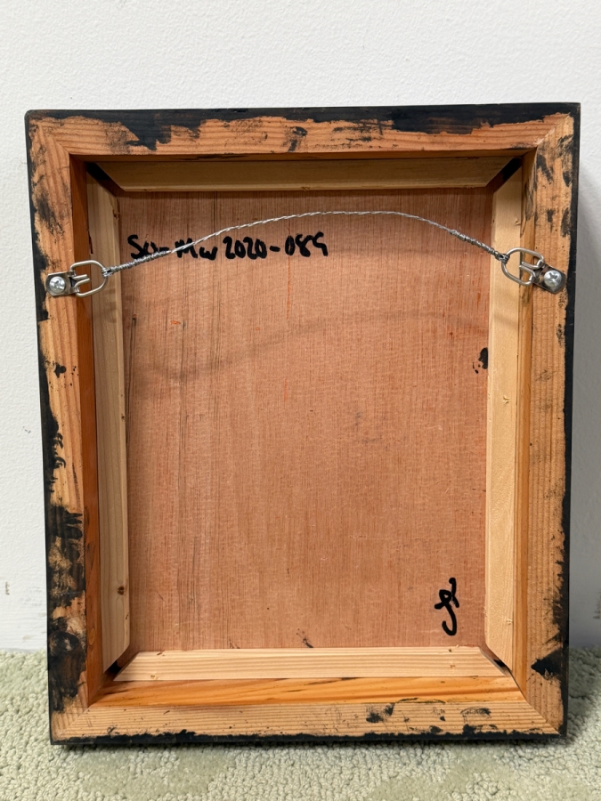 Santos Orellana (B. 1974, American) Original Acrylic Painting On Plywood Signed Verso 'The Art Of Santos' Urban Pop Artwork 7' X 9' With Substantial Hand Painted Wooden Frame 10' X 12' SO-MAR2020-089 Estimate $100-$125 [Photo 4]