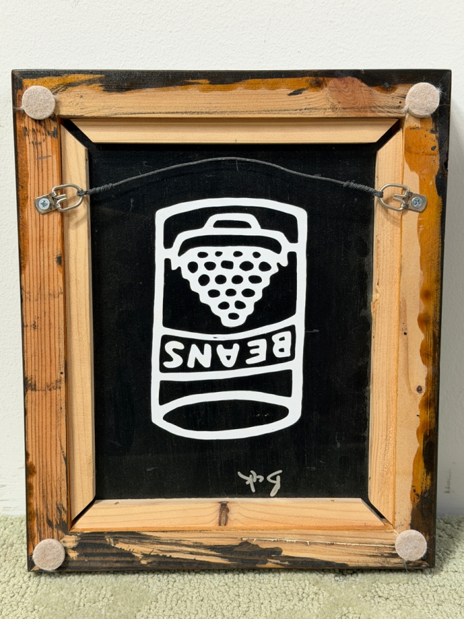 Santos Orellana (B. 1974, American) Original Acrylic Painting On Plywood Signed Bottom Right 'The Art Of Santos' Urban Pop Artwork 7' X 9' With Substantial Hand Painted Wooden Frame 10' X 12' Estimate $100-$125 [Photo 4]
