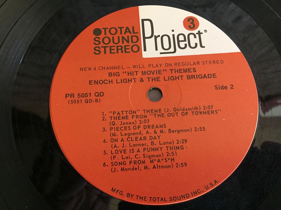 Enoch Light And The Light Brigade ‎- Hit Movie Themes - The Total Sound ‎- PR 5051 SD - Quadraphonic - 4 Channel [Photo 8]