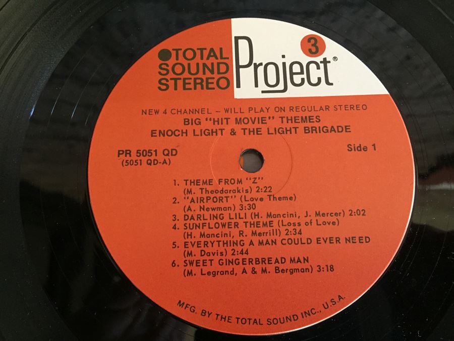 Enoch Light And The Light Brigade ‎- Hit Movie Themes - The Total Sound ‎- PR 5051 SD - Quadraphonic - 4 Channel [Photo 6]