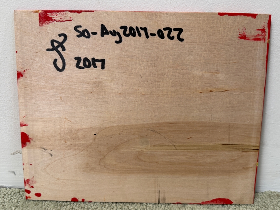 Santos Orellana (B. 1974, American) Original Acrylic Painting On Plywood Signed Verso 'The Art Of Santos' Urban Pop Artwork 10' X 8' SO-AUG2017-022 Estimate $125-$150 [Photo 3]
