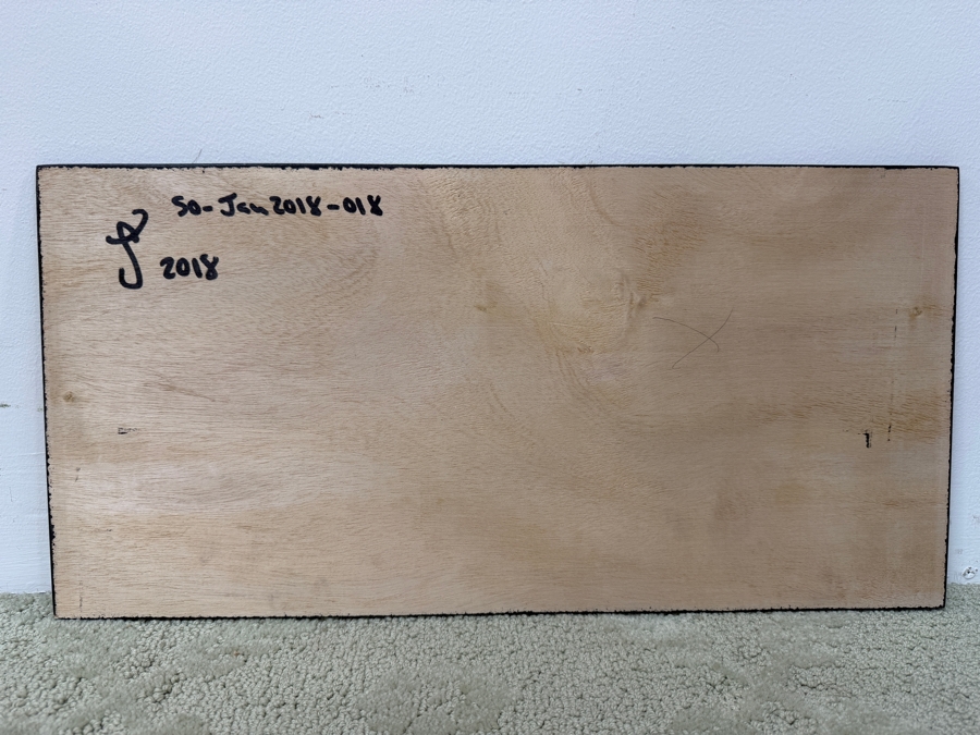 Santos Orellana (B. 1974, American) Original Acrylic Painting On Plywood Signed Verso 'The Art Of Santos' Urban Pop Artwork 20' X 10' SO-JAN2018-018 Estimate $300-$400 [Photo 4]