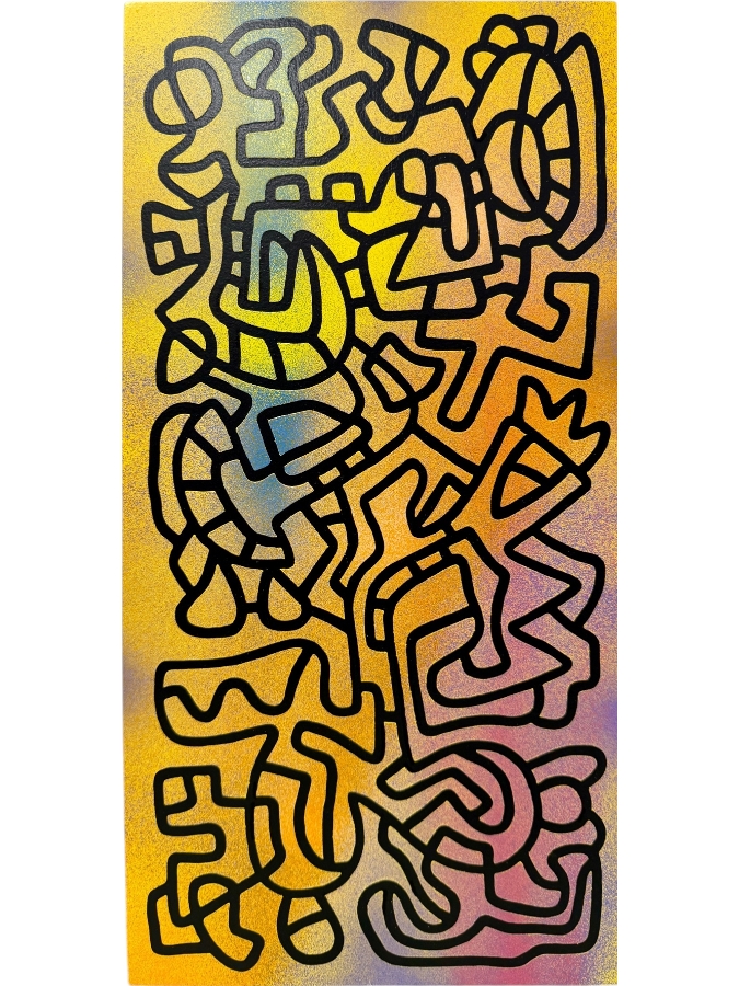 Santos Orellana (B. 1974, American) Original Acrylic Painting On Plywood Signed Verso 'The Art Of Santos' Urban Pop Artwork 10' X 20' SO-JAN2018-001 Estimate $300-$400