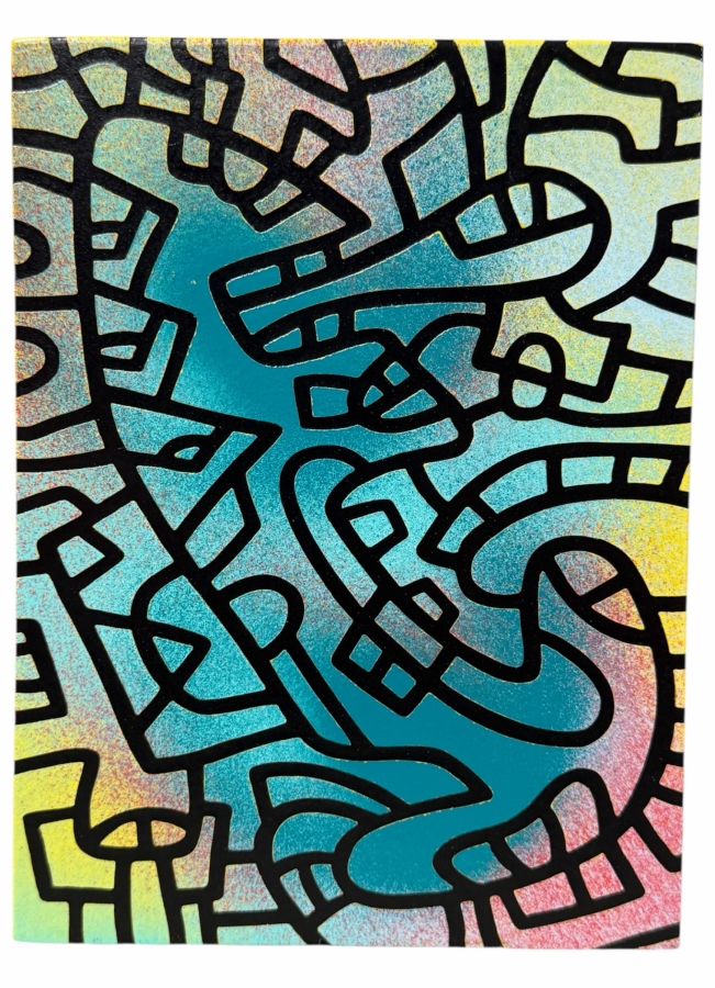 Santos Orellana (B. 1974, American) Original Acrylic Painting On Plywood Signed Verso 'The Art Of Santos' Urban Pop Artwork 6' X 8' SO-MAR2020-063 Estimate $75-$100