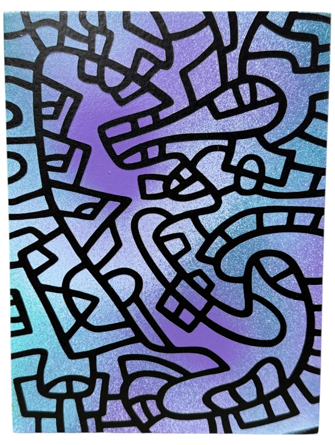 Santos Orellana (B. 1974, American) Original Acrylic Painting On Plywood Signed Verso 'The Art Of Santos' Urban Pop Artwork 6' X 8' SO-MAR2020-062 Estimate $75-$100