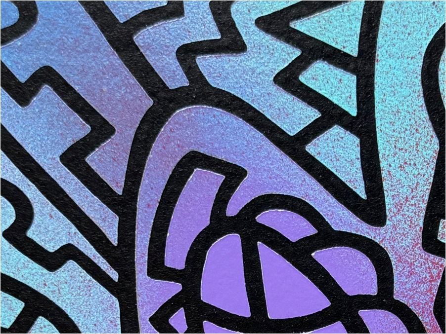 Santos Orellana (B. 1974, American) Original Acrylic Painting On Plywood Signed Verso 'The Art Of Santos' Urban Pop Artwork 6' X 8' SO-MAR2020-061 Estimate $75-$100 [Photo 2]