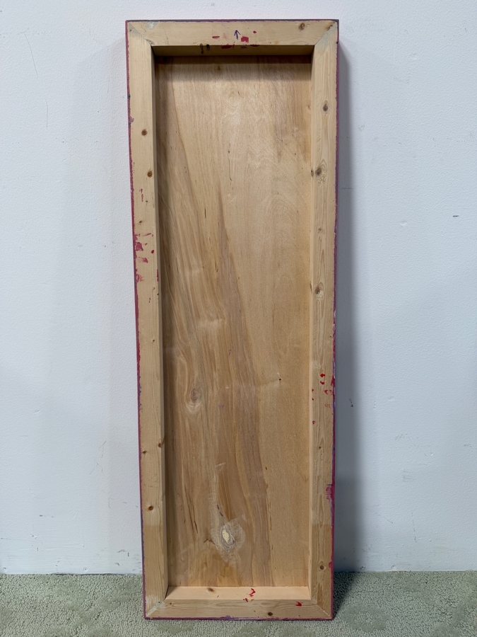 Santos Orellana (B. 1974, American) Original Acrylic Painting On Plywood 'The Art Of Santos' Urban Pop Artwork 12' X 36' With Solid Hand Painted Wooden Frame Estimate $650-$850 [Photo 6]