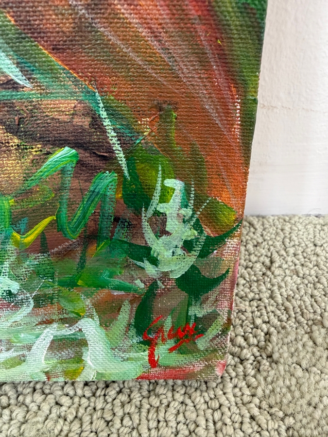 Gerrit Greve (1948-2024, Cardiff by the Sea, CA) Original Acrylic Painting On Canvas Titled 'The Boat House #2' Dated 1992 Signed Lower Right And Verso 12' X 16' Estimate $160-$320 [Photo 3]