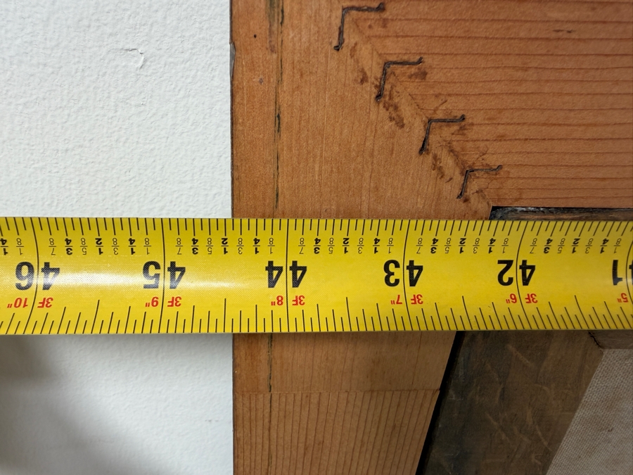 Gerrit Greve (1948-2024, Cardiff by the Sea, CA) Original Acrylic Drip Painting On Canvas Titled 'Witnesses - After DaVinci' Signed Lower Right 40' X 30' Framed 44.5 X 34.5 Estimate $1,000-$2,000 [Photo 10]