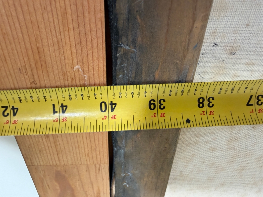 Gerrit Greve (1948-2024, Cardiff by the Sea, CA) Original Acrylic Drip Painting On Canvas Titled 'Witnesses - After DaVinci' Signed Lower Right 40' X 30' Framed 44.5 X 34.5 Estimate $1,000-$2,000 [Photo 8]