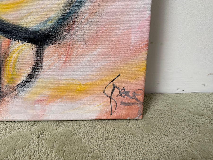 Gerrit Greve (1948-2024, Cardiff by the Sea, CA) Original Abstract Acrylic Painting On Canvas Signed Lower Right 24' X 36' Estimate $700-$1,400 [Photo 3]