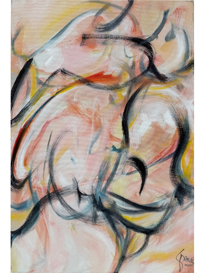 Gerrit Greve (1948-2024, Cardiff by the Sea, CA) Original Abstract Acrylic Painting On Canvas Signed Lower Right 24' X 36' Estimate $700-$1,400