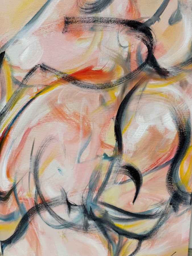 Gerrit Greve (1948-2024, Cardiff by the Sea, CA) Original Abstract Acrylic Painting On Canvas Signed Lower Right 24' X 36' Estimate $700-$1,400 [Photo 2]