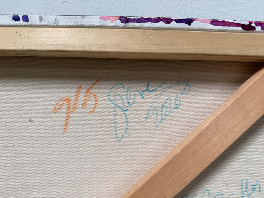 Gerrit Greve (1948-2024, Cardiff by the Sea, CA) Original Abstract Acrylic Painting On Canvas Titled 'Underwater' Signed Verso And Dated 2020 36' X 36' Estimate $1,100-$2,200 [Photo 9]