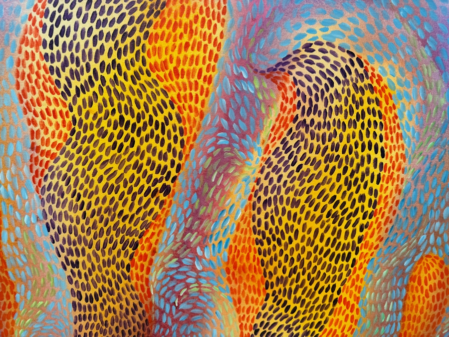 Gerrit Greve (1948-2024, Cardiff by the Sea, CA) Original Abstract Acrylic Painting On Canvas Titled 'Underwater' Signed Verso And Dated 2020 36' X 36' Estimate $1,100-$2,200 [Photo 2]