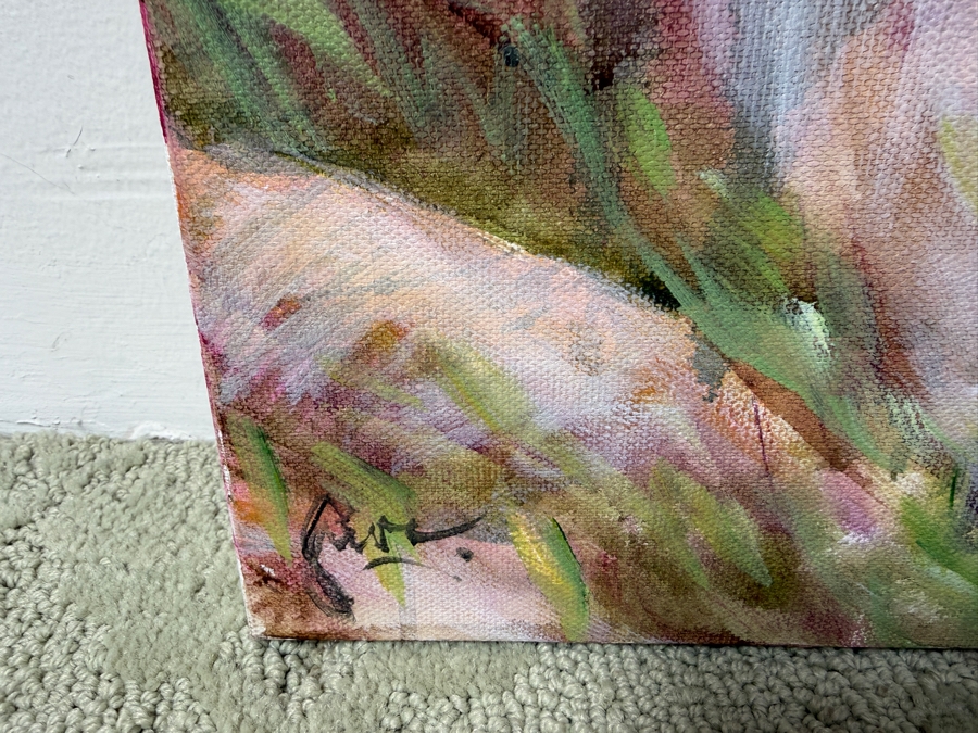 Gerrit Greve (1948-2024, Cardiff by the Sea, CA) Original Abstract Acrylic Painting On Canvas Signed Lower Left And Verso And Dated 2021 36' X 36' Estimate $1,100-$2,200 [Photo 5]