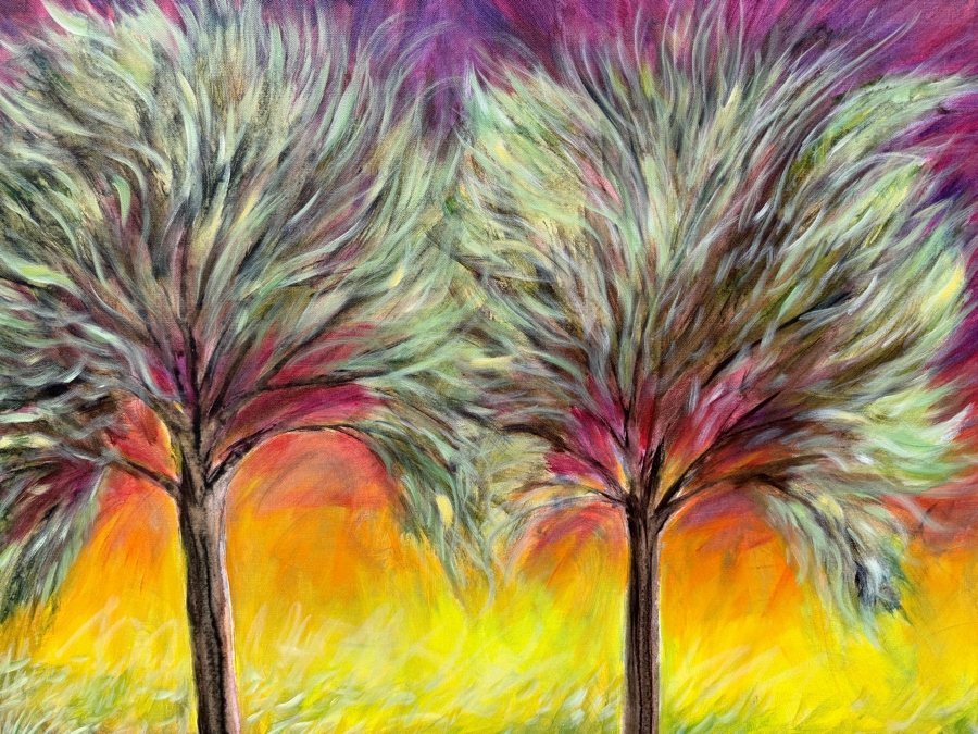 Gerrit Greve (1948-2024, Cardiff by the Sea, CA) Original Abstract Acrylic Painting On Canvas Signed Lower Left And Verso And Dated 2021 36' X 36' Estimate $1,100-$2,200 [Photo 3]