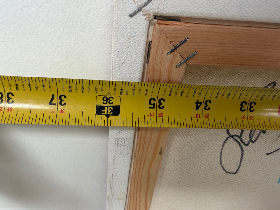 Gerrit Greve (1948-2024, Cardiff by the Sea, CA) Original Abstract Acrylic Painting On Canvas Signed Lower Left And Verso And Dated 2021 36' X 36' Estimate $1,100-$2,200 [Photo 9]