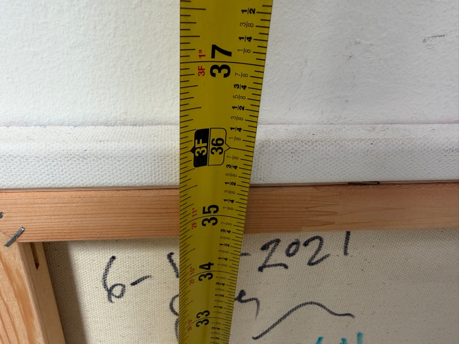 Gerrit Greve (1948-2024, Cardiff by the Sea, CA) Original Abstract Acrylic Painting On Canvas Signed Lower Left And Verso And Dated 2021 36' X 36' Estimate $1,100-$2,200 [Photo 10]