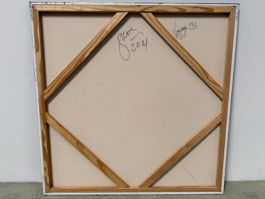 Gerrit Greve (1948-2024, Cardiff by the Sea, CA) Original Abstract Acrylic Spirit Boat Painting On Canvas Signed Verso And Dated 2014 36' X 36' Estimate $1,100-$2,200 [Photo 5]