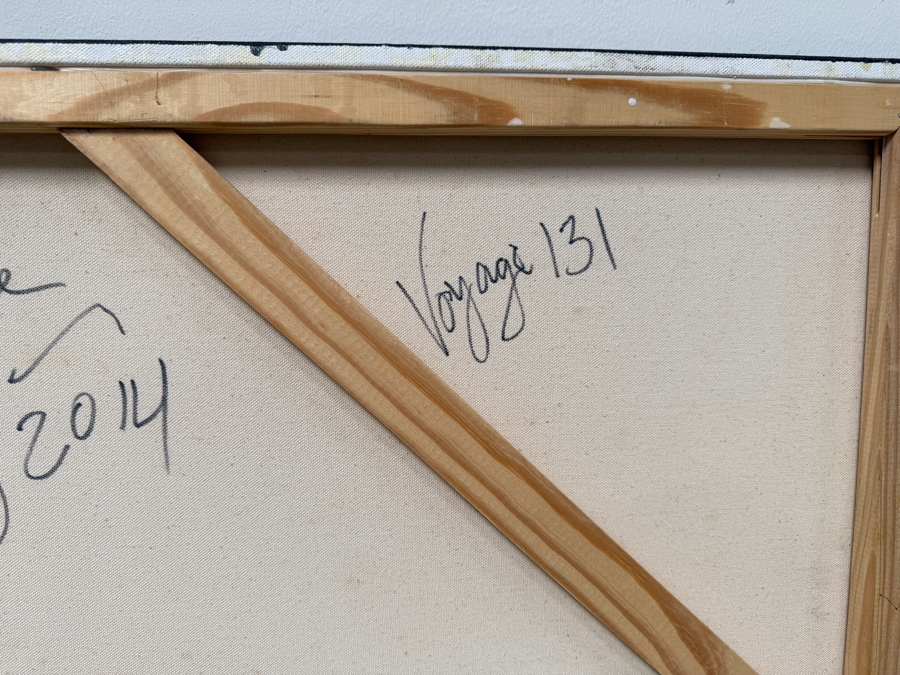 Gerrit Greve (1948-2024, Cardiff by the Sea, CA) Original Abstract Acrylic Spirit Boat Painting On Canvas Signed Verso And Dated 2014 36' X 36' Estimate $1,100-$2,200 [Photo 7]