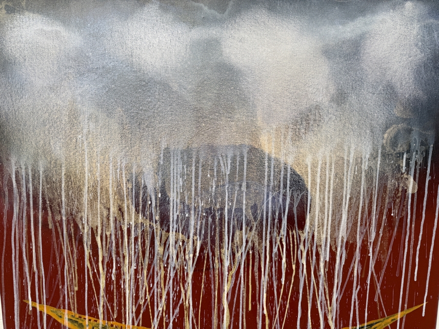 Gerrit Greve (1948-2024, Cardiff by the Sea, CA) Original Abstract Acrylic Spirit Boat Painting On Canvas Signed Verso And Dated 2014 36' X 36' Estimate $1,100-$2,200 [Photo 3]