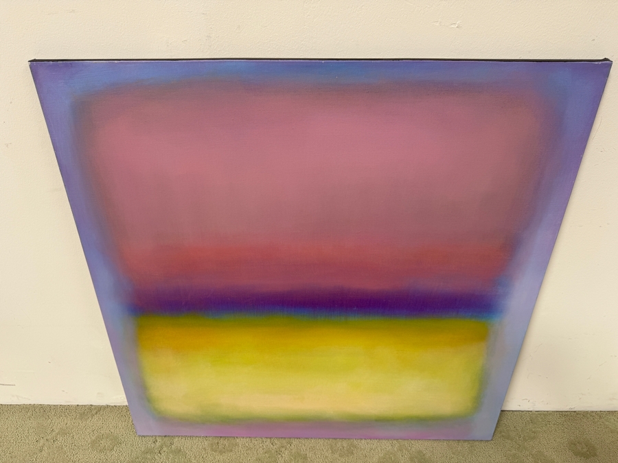 Gerrit Greve (1948-2024, Cardiff by the Sea, CA) Original Acrylic Painting On Canvas Abstract Color Field In Manner Of Mark Rothko Signed Verso Titled '#562' And Dated 2019 36' X 36' Estimate $1,100-$2,200 [Photo 5]