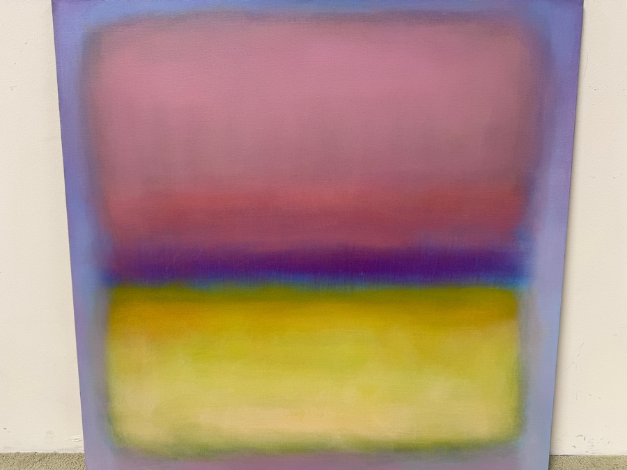 Gerrit Greve (1948-2024, Cardiff by the Sea, CA) Original Acrylic Painting On Canvas Abstract Color Field In Manner Of Mark Rothko Signed Verso Titled '#562' And Dated 2019 36' X 36' Estimate $1,100-$2,200 [Photo 4]