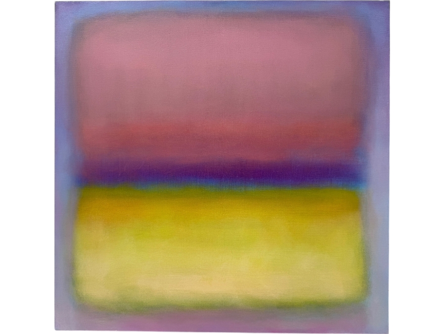 Gerrit Greve (1948-2024, Cardiff by the Sea, CA) Original Acrylic Painting On Canvas Abstract Color Field In Manner Of Mark Rothko Signed Verso Titled '#562' And Dated 2019 36' X 36' Estimate $1,100-$2,200