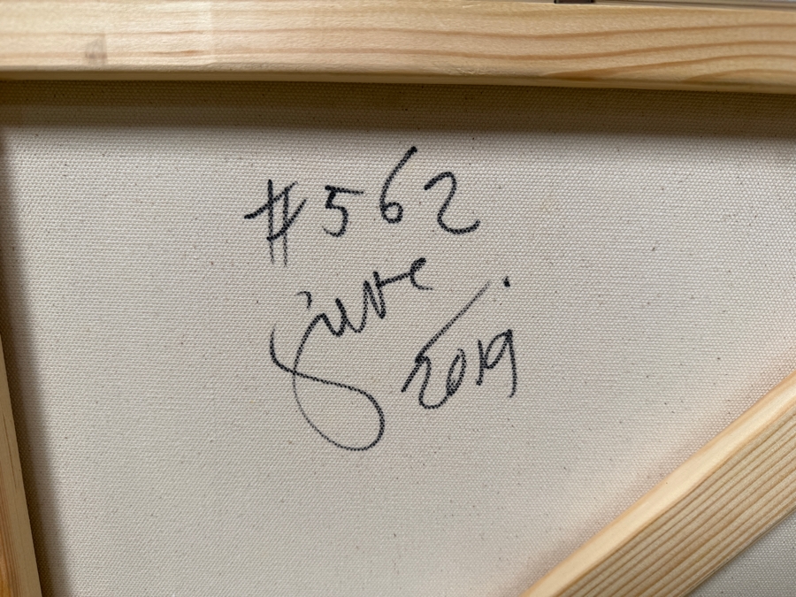 Gerrit Greve (1948-2024, Cardiff by the Sea, CA) Original Acrylic Painting On Canvas Abstract Color Field In Manner Of Mark Rothko Signed Verso Titled '#562' And Dated 2019 36' X 36' Estimate $1,100-$2,200 [Photo 7]