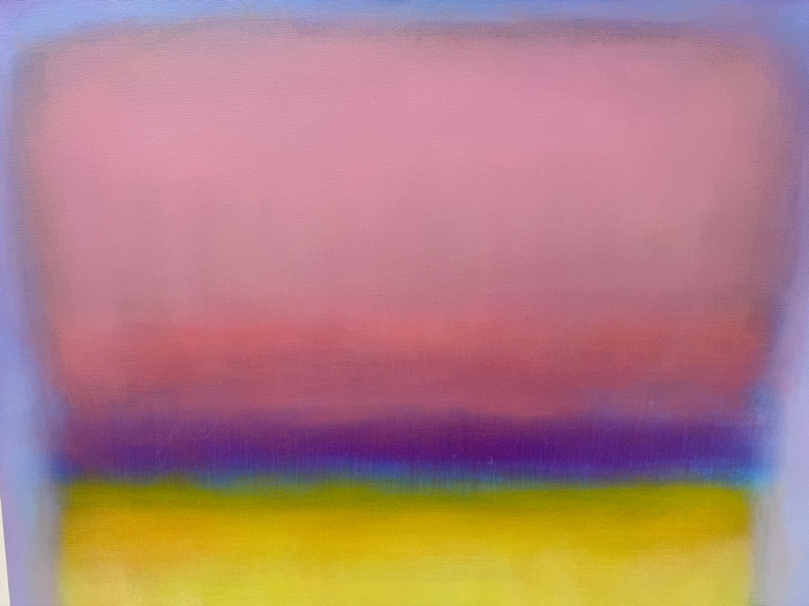 Gerrit Greve (1948-2024, Cardiff by the Sea, CA) Original Acrylic Painting On Canvas Abstract Color Field In Manner Of Mark Rothko Signed Verso Titled '#562' And Dated 2019 36' X 36' Estimate $1,100-$2,200 [Photo 3]