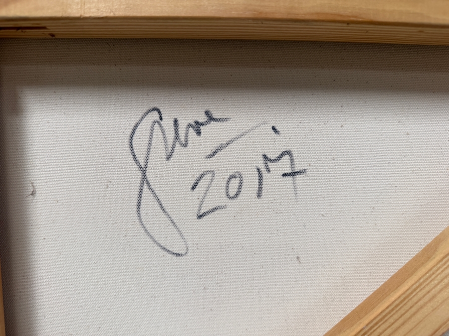 Gerrit Greve (1948-2024, Cardiff by the Sea, CA) Original Acrylic Painting On Canvas Titled 'Wonderment 30' Signed Verso Dated 2017 36' X 36' Estimate $1,100 -$2,200 [Photo 4]