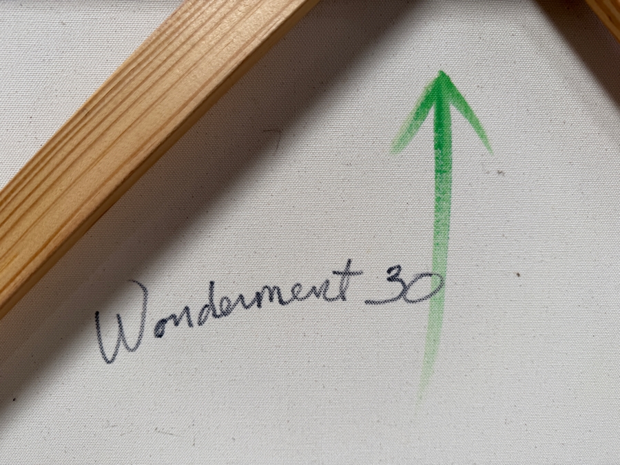 Gerrit Greve (1948-2024, Cardiff by the Sea, CA) Original Acrylic Painting On Canvas Titled 'Wonderment 30' Signed Verso Dated 2017 36' X 36' Estimate $1,100 -$2,200 [Photo 5]