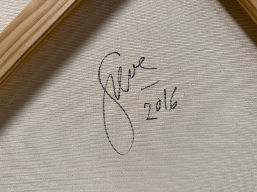 Gerrit Greve (1948-2024, Cardiff by the Sea, CA) Original Acrylic Painting On Canvas Titled 'Wonderment 14' Signed Verso Dated 2016 36' X 36' Estimate $1,100 -$2,200 [Photo 9]