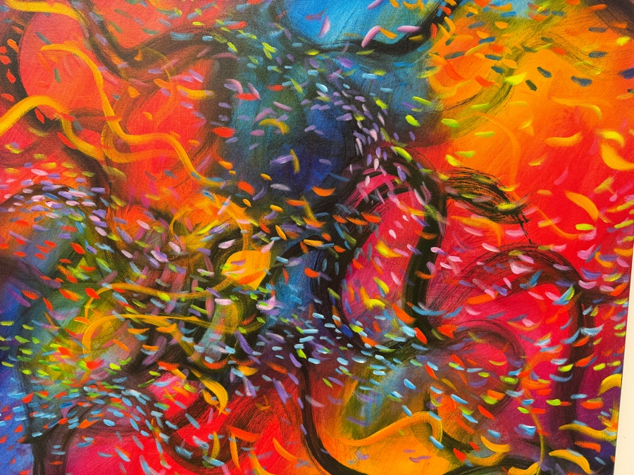 Gerrit Greve (1948-2024, Cardiff by the Sea, CA) Original Acrylic Painting On Canvas Titled 'Wonderment 14' Signed Verso Dated 2016 36' X 36' Estimate $1,100 -$2,200 [Photo 3]