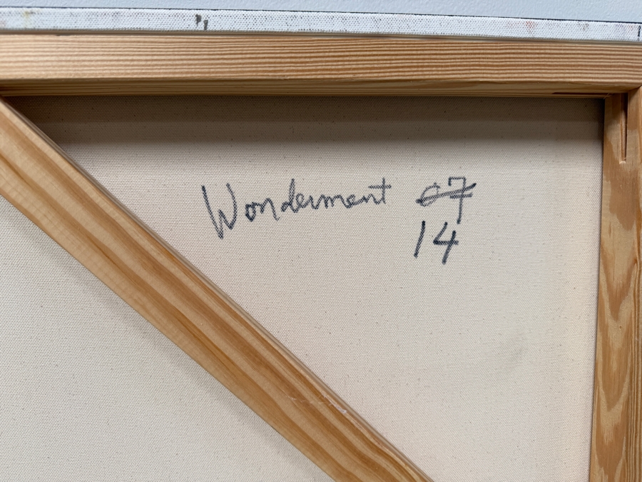 Gerrit Greve (1948-2024, Cardiff by the Sea, CA) Original Acrylic Painting On Canvas Titled 'Wonderment 14' Signed Verso Dated 2016 36' X 36' Estimate $1,100 -$2,200 [Photo 10]